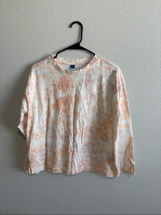 Old Navy Tops - Old Navy Peach and Cream Tie-Dye Long Sleeve T-Shirt
